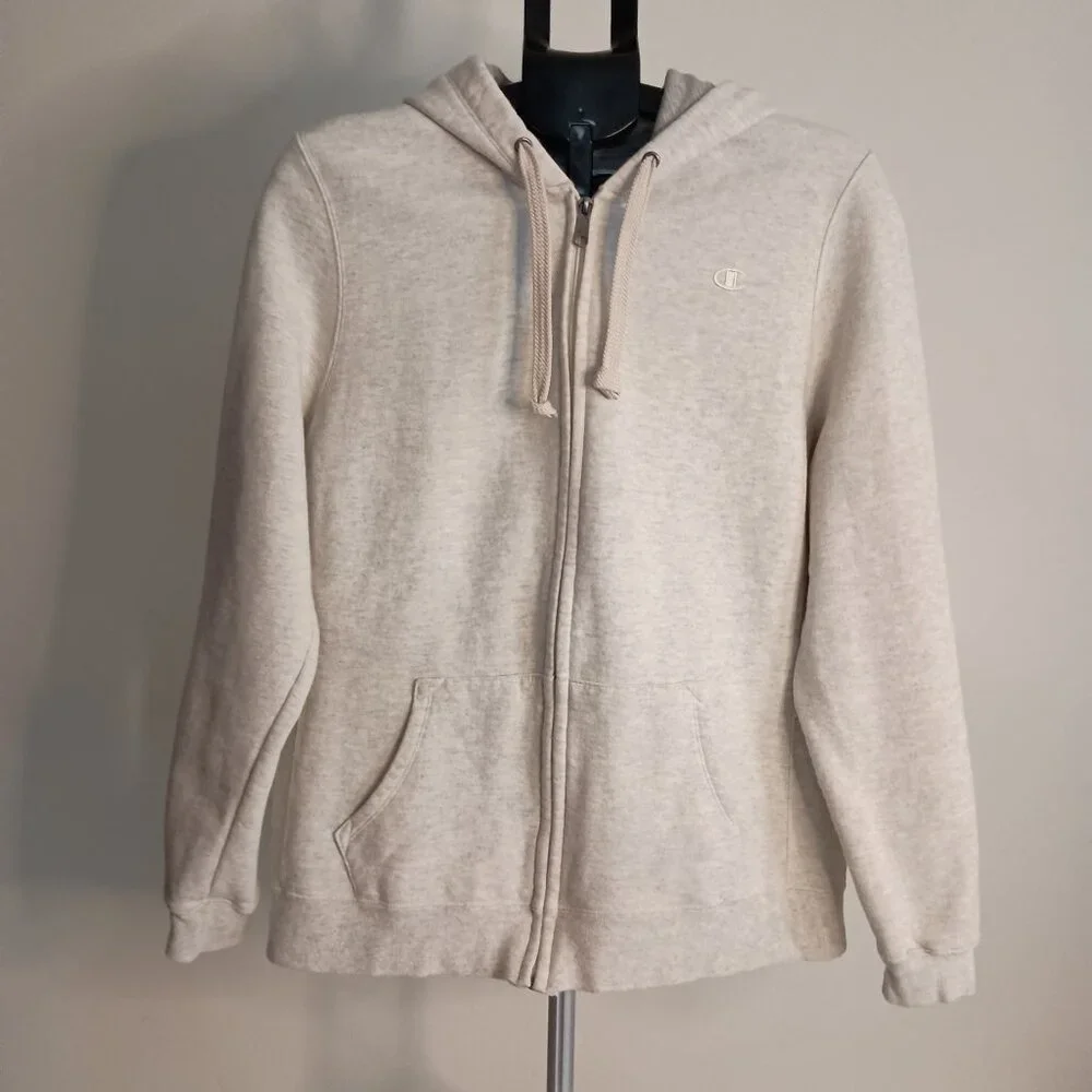 Champion Women’s Eco Fleece Full Zipper Tan Hoodie Size XL - Picture 16 of 16